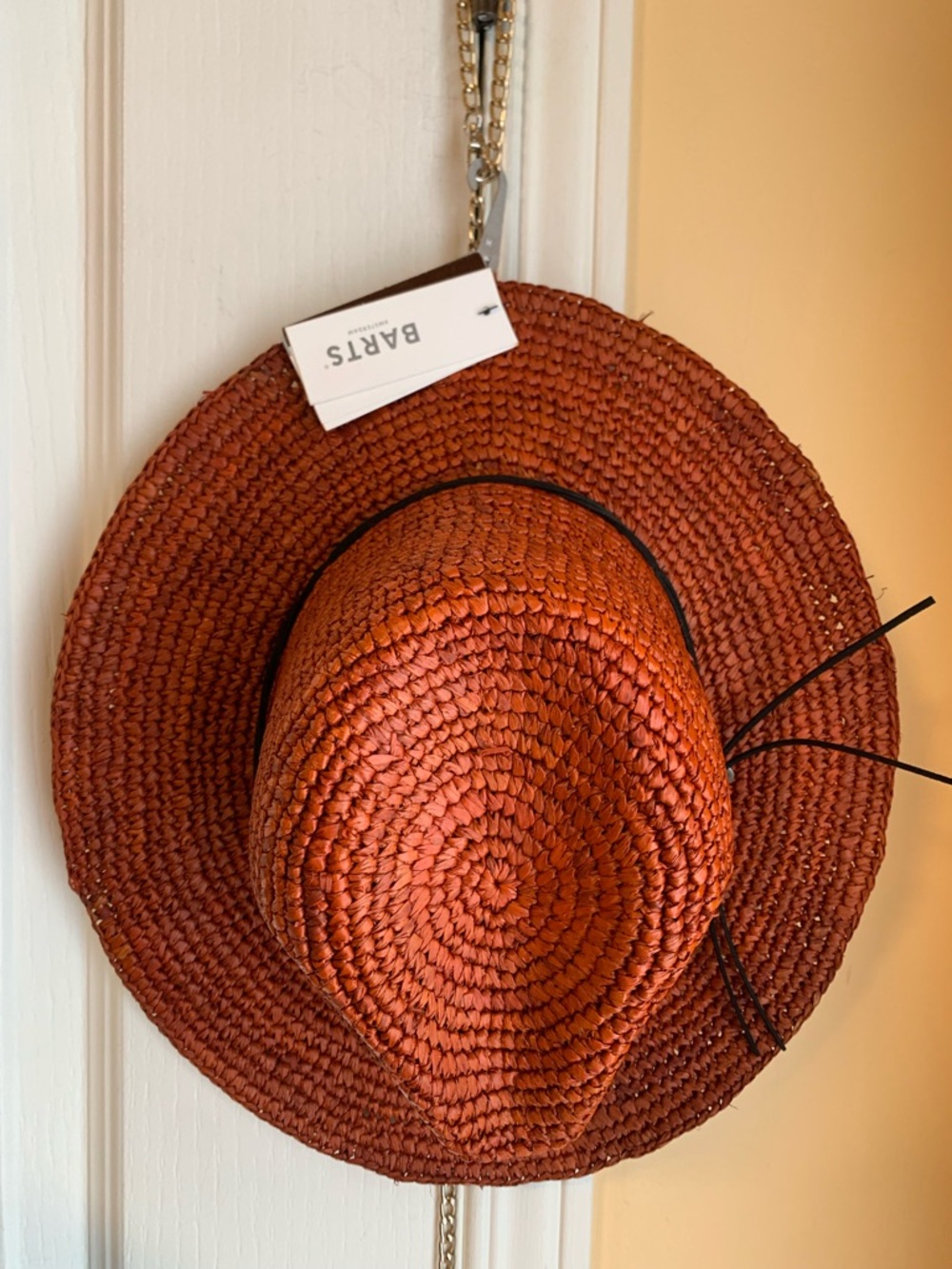 NWT Barts Celery Hat Raffia Fedora Terra